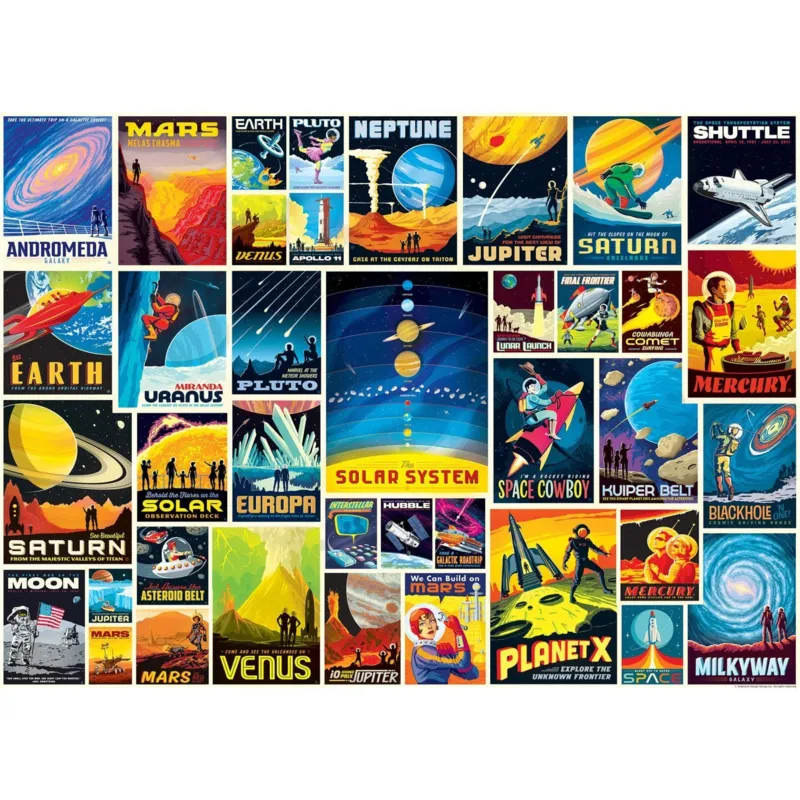 Affiches Vintage - Voyage Dans L'Espace