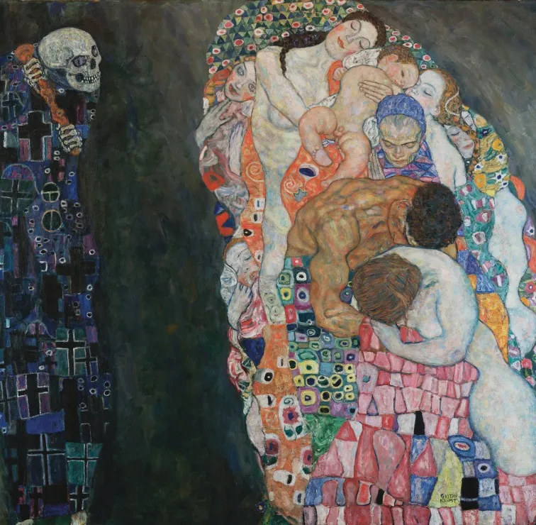 Gustav Klimt : La Vie et la Mort, 1916 Gustav Klimt : La Vie et la Mort, 1916