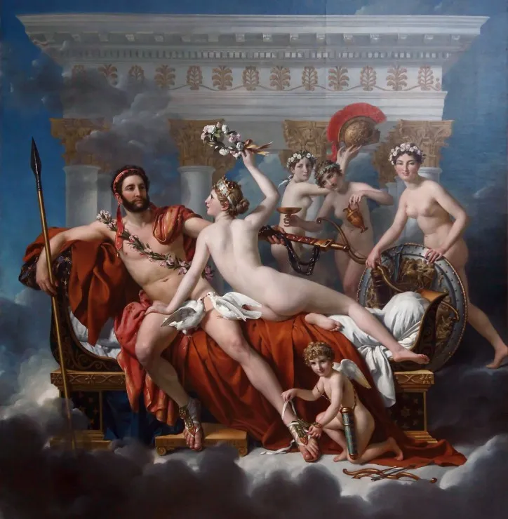 Jacques-Louis David: Mars désarmé par Vénus, 1824 Grafika