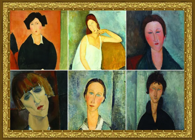 Modigliani en collage Modigliani en collage