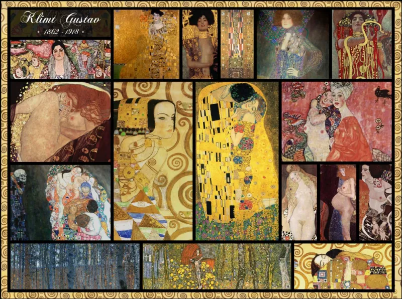 Collage - Gustav Klimt Grafika