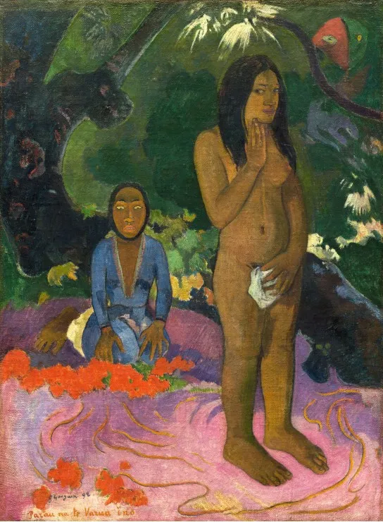 Paul Gauguin : Parau na te Varua ino (Mots du Diable), 1892 Paul Gauguin : Parau na te Varua ino (Mots du Diable), 1892