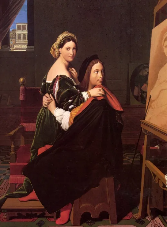 Jean-Auguste-Dominique Ingres : Raphaël et la Fornarina, 1814 Jean-Auguste-Dominique Ingres : Raphaël et la Fornarina, 1814