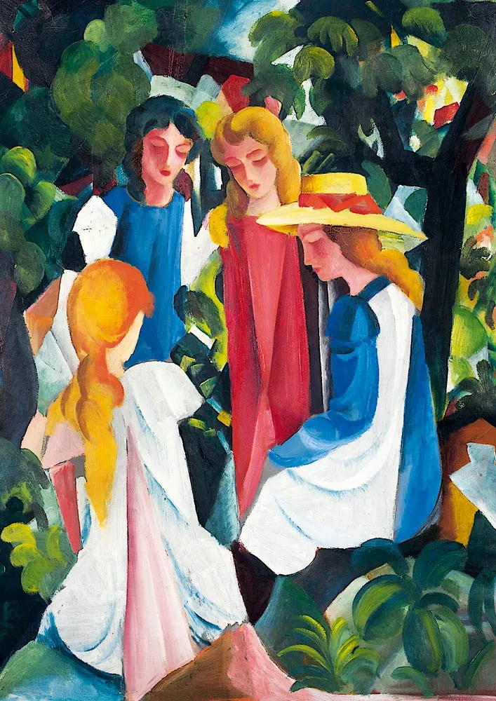 August Macke - Four Girls, 1913 August Macke - Four Girls, 1913