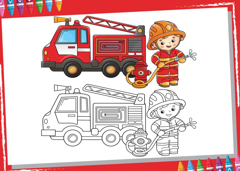 Pièces XXL - Color Me - Pompier Pièces XXL - Color Me - Pompier