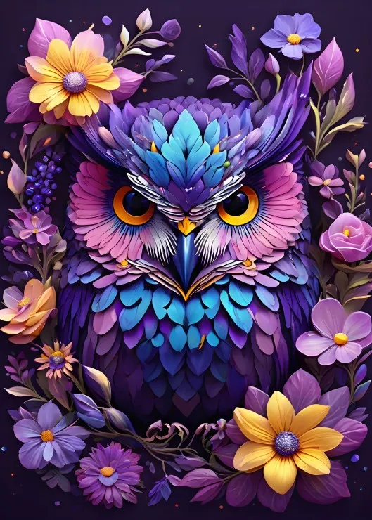 Flowers & Owl Flowers & Owl