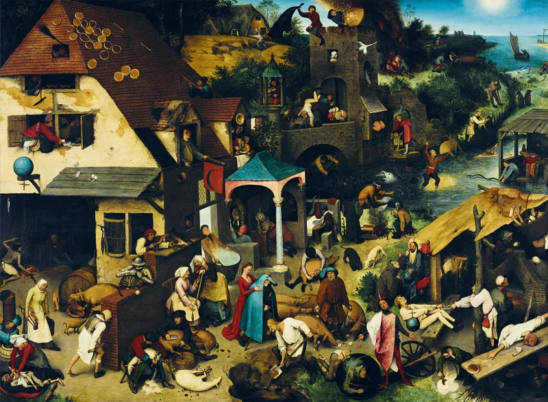 Pieter Bruegel - Proverbes Flamands, 1559, 1559 Pieter Bruegel - Proverbes Flamands, 1559, 1559