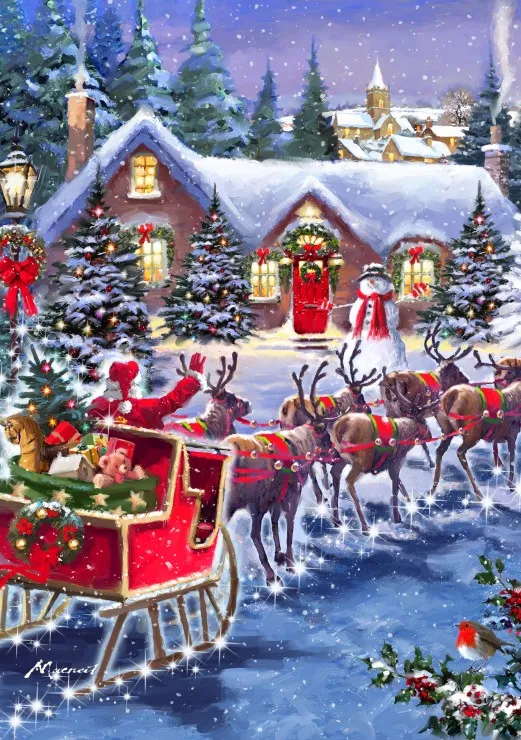 Santa And Sleigh Santa And Sleigh