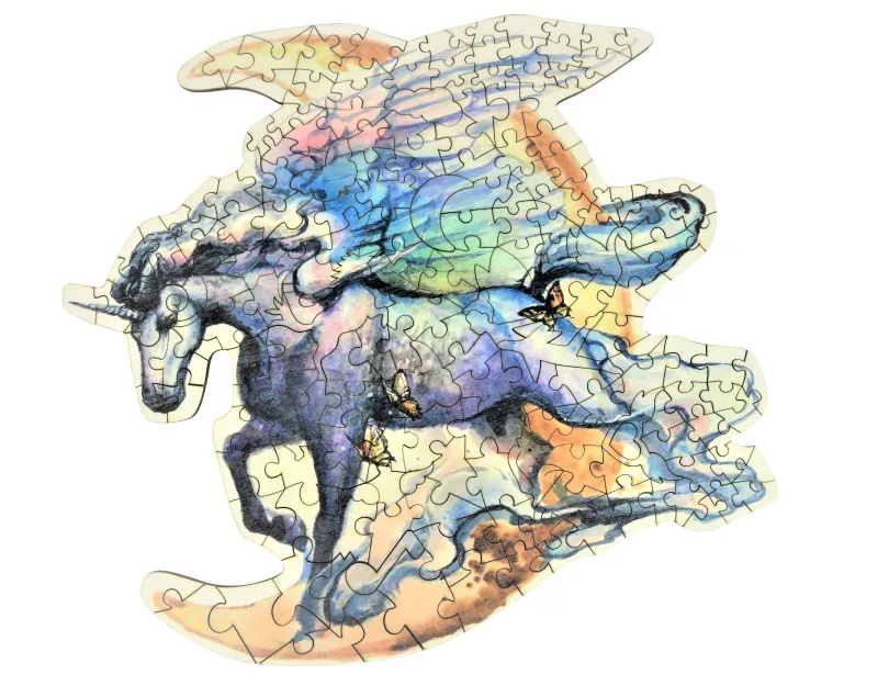 Puzzle en Bois - Les Ailes de Licorne Puzzle en Bois - Les Ailes de Licorne