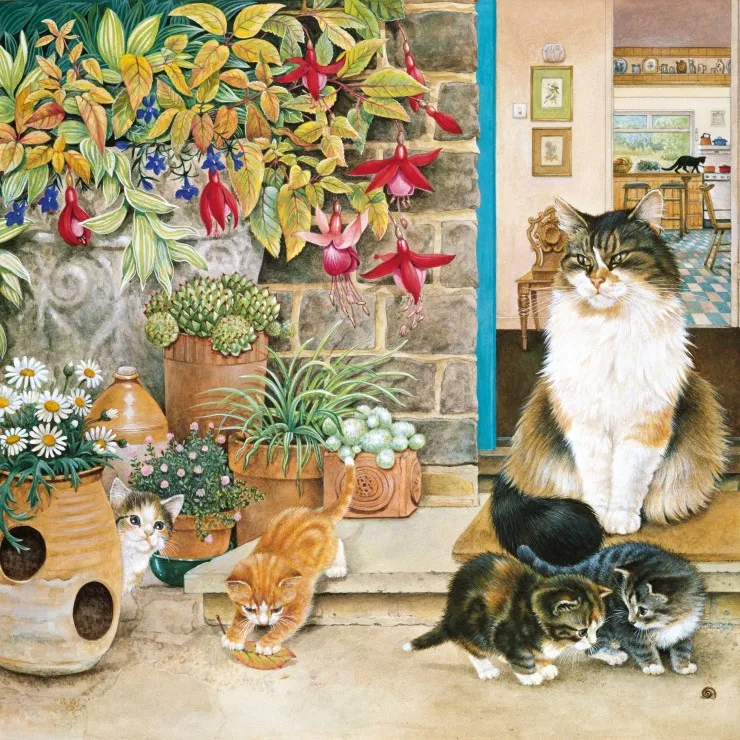 Agneatha et ses Chatons sur le Pas de la Porte Agneatha et ses Chatons sur le Pas de la Porte