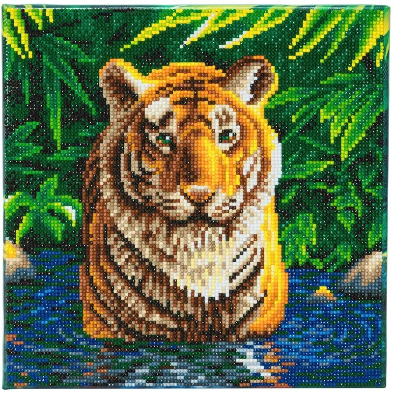 Crystal Art - Kit Broderie Diamant - Tigre Crystal Art