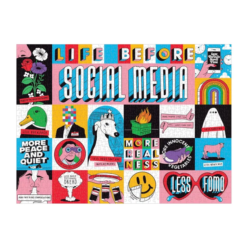 La Vie Avant les Médias Sociaux - Puzzle 1000 Pièces La Vie Avant les Médias Sociaux - Puzzle 1000 Pièces