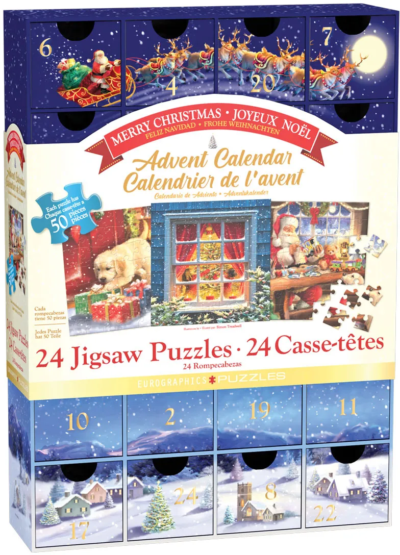 Calendrier de l'Avent - Joyeux Noël  - 24 Puzzles Calendrier de l'Avent - Joyeux Noël  - 24 Puzzles