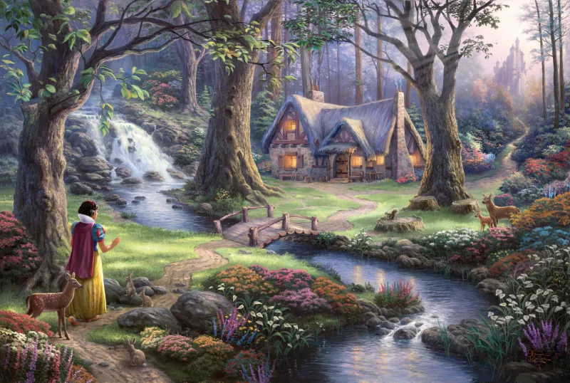 Thomas Kinkade - Disney, Blanche Neige Thomas Kinkade - Disney, Blanche Neige