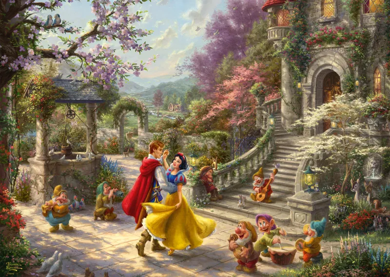 Thomas Kinkade, Disney, Blanche-Neige - Danse avec le Prince Thomas Kinkade, Disney, Blanche-Neige - Danse avec le Prince