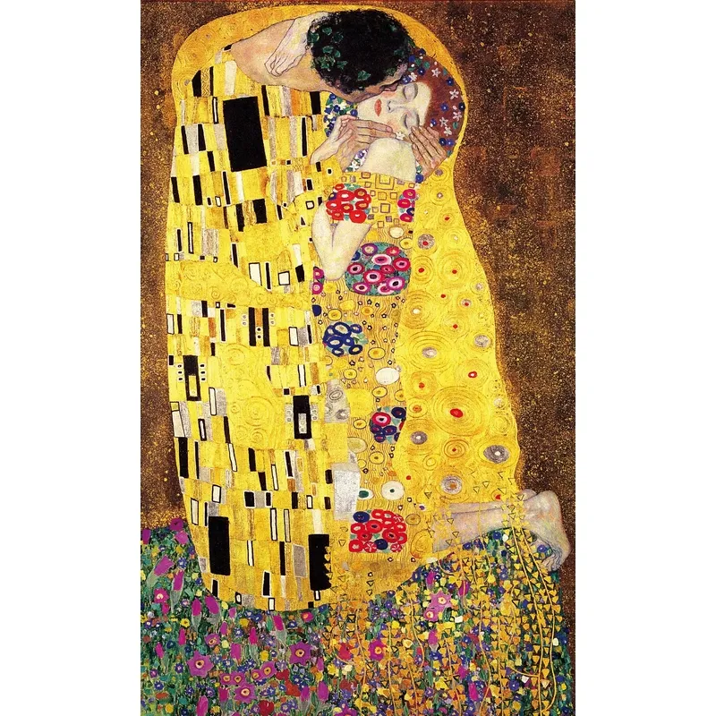 Puzzle en Bois Découpé à la Main - Klimt : Le Baiser Puzzle en Bois Découpé à la Main - Klimt : Le Baiser