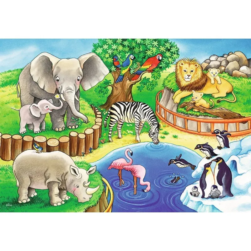 2 Puzzles - Animaux du Zoo 2 Puzzles - Animaux du Zoo