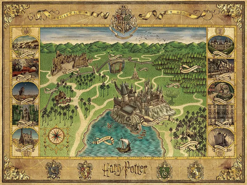 Harry Potter - La Carte de Poudlard Harry Potter - La Carte de Poudlard