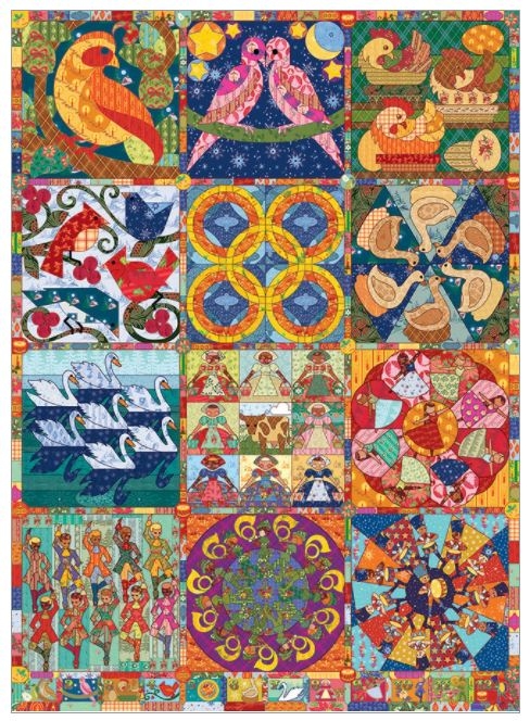 Cobble Hill – Puzzle 1000 Pièces – Tea Time – Poster échantillon Inclus – Fabriqué Aux USA – Fini 67,6 X 48,9 Cm