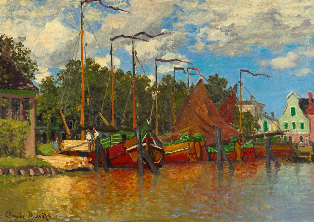 Claude Monet - Boats at Zaandam, 1871 - Bluebird Puzzle - 1000 p…